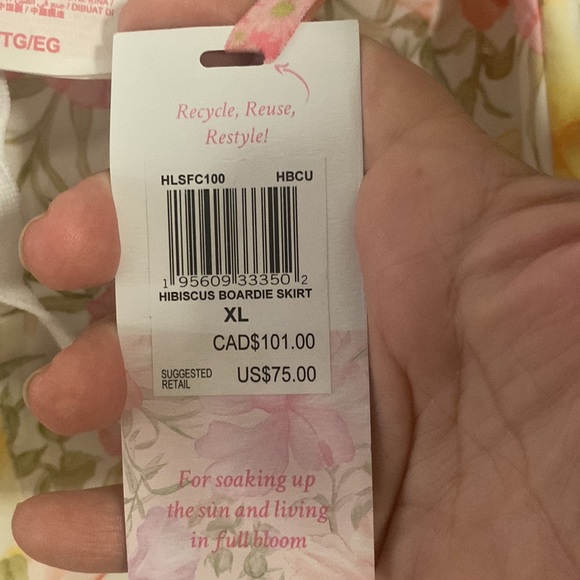 LoveShackFancy Hurley Collab Hibiscus Print Boardie Skirt - Picture 12 of 12